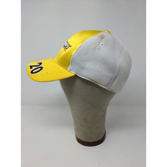 Menards Indy Car Series Vision Racing Hat #20 One Fit Yellow White Meshback - Picture 7 of 12